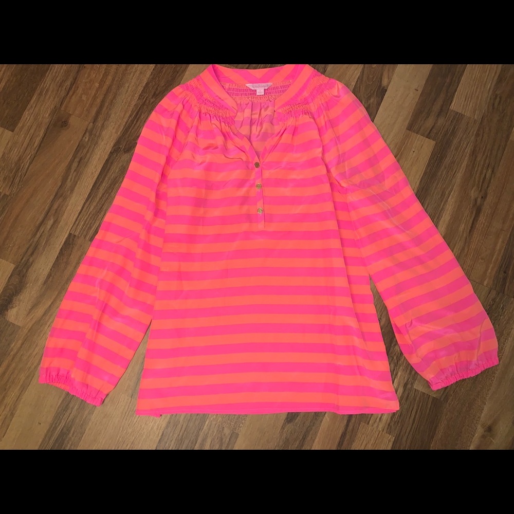 Lilly Pulitzer orange/pink blouse